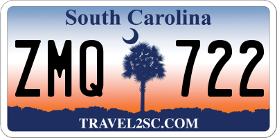 SC license plate ZMQ722
