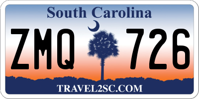 SC license plate ZMQ726