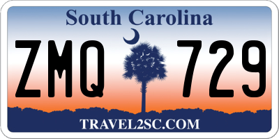 SC license plate ZMQ729