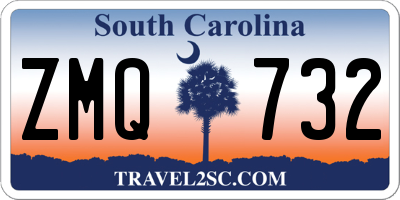 SC license plate ZMQ732