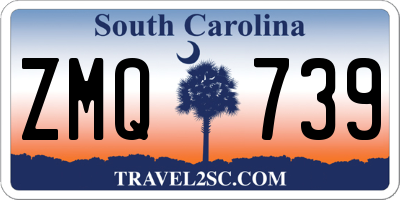 SC license plate ZMQ739