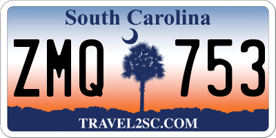 SC license plate ZMQ753