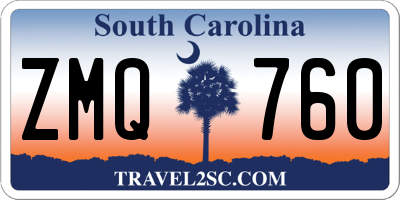 SC license plate ZMQ760