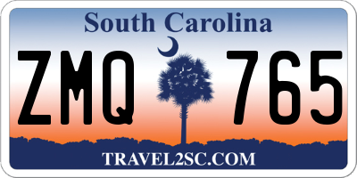SC license plate ZMQ765