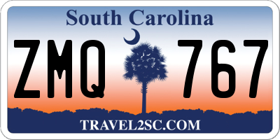 SC license plate ZMQ767