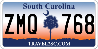 SC license plate ZMQ768