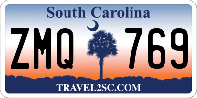 SC license plate ZMQ769