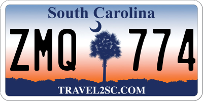 SC license plate ZMQ774