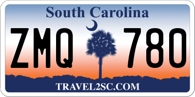 SC license plate ZMQ780
