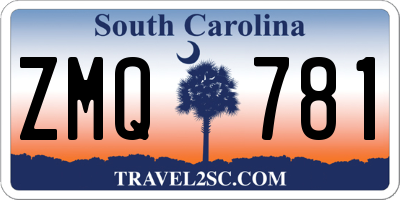 SC license plate ZMQ781