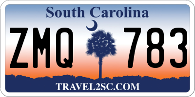 SC license plate ZMQ783