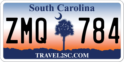 SC license plate ZMQ784