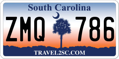 SC license plate ZMQ786