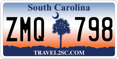 SC license plate ZMQ798