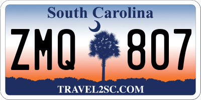 SC license plate ZMQ807