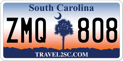 SC license plate ZMQ808