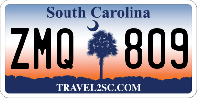 SC license plate ZMQ809