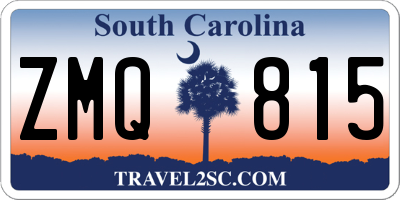 SC license plate ZMQ815