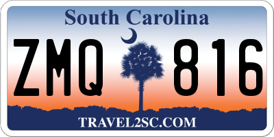 SC license plate ZMQ816