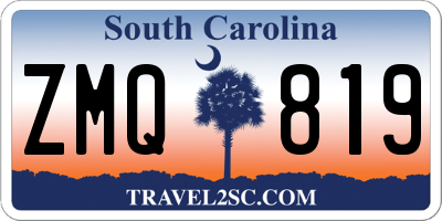 SC license plate ZMQ819