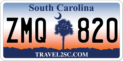SC license plate ZMQ820