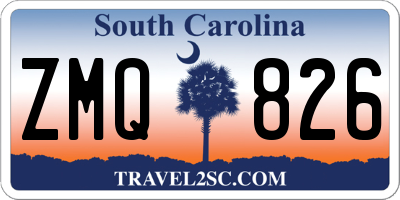 SC license plate ZMQ826