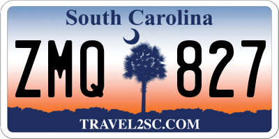 SC license plate ZMQ827
