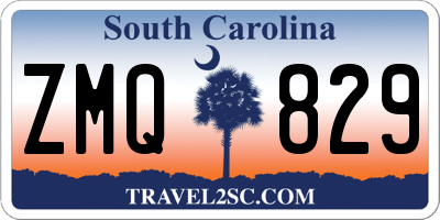 SC license plate ZMQ829