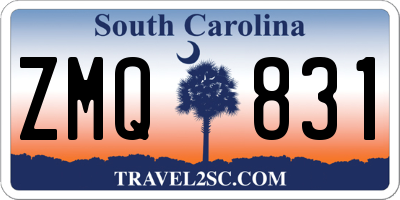 SC license plate ZMQ831