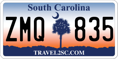 SC license plate ZMQ835
