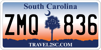 SC license plate ZMQ836