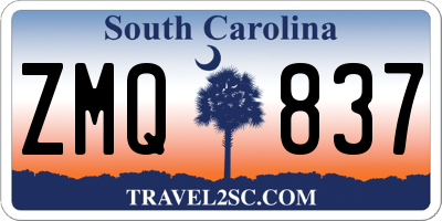SC license plate ZMQ837