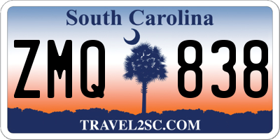 SC license plate ZMQ838