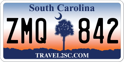 SC license plate ZMQ842