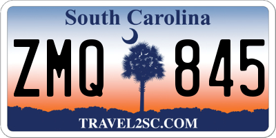 SC license plate ZMQ845