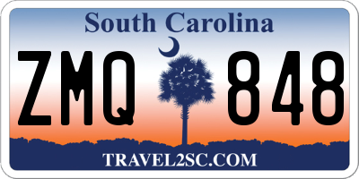 SC license plate ZMQ848