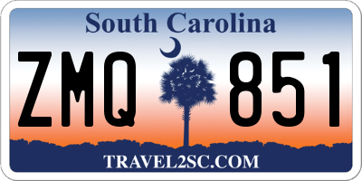 SC license plate ZMQ851