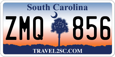 SC license plate ZMQ856
