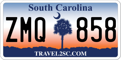 SC license plate ZMQ858