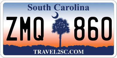 SC license plate ZMQ860