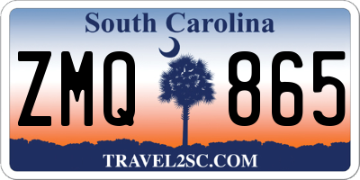 SC license plate ZMQ865