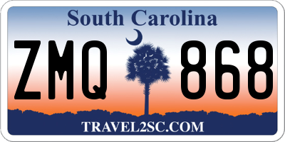 SC license plate ZMQ868