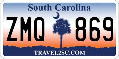 SC license plate ZMQ869