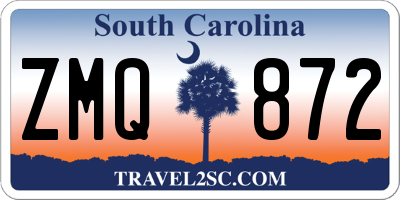 SC license plate ZMQ872