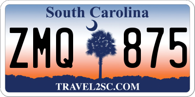 SC license plate ZMQ875