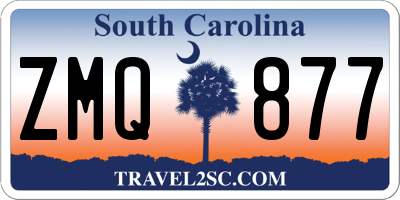 SC license plate ZMQ877