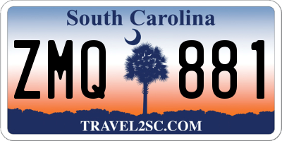 SC license plate ZMQ881