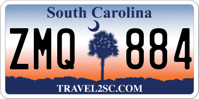 SC license plate ZMQ884