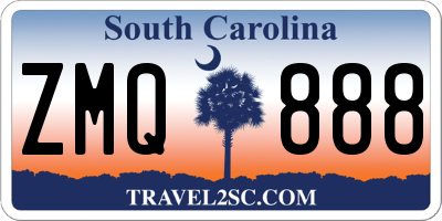 SC license plate ZMQ888