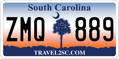 SC license plate ZMQ889